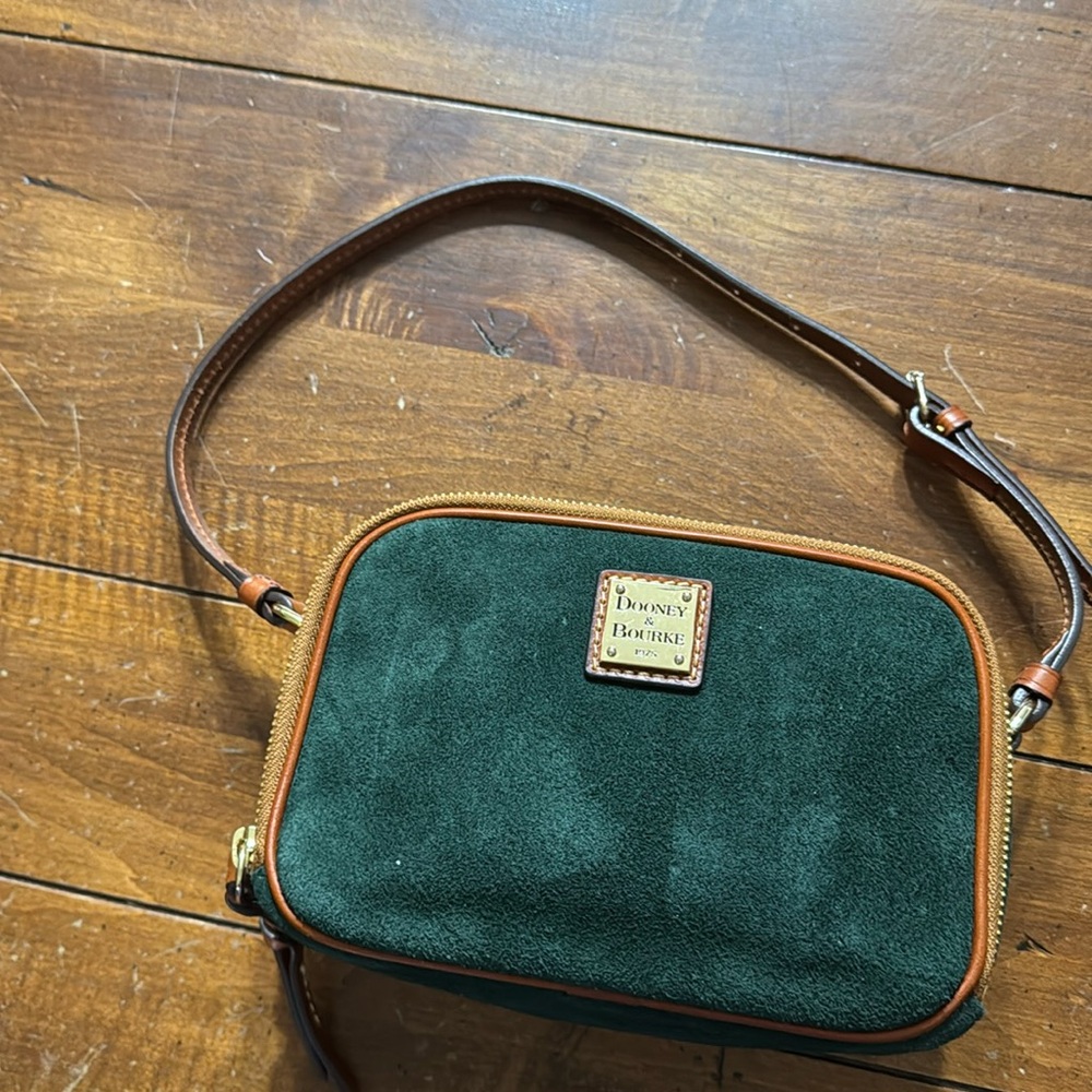 Dooney & Bourke Green Suede Purse, Small